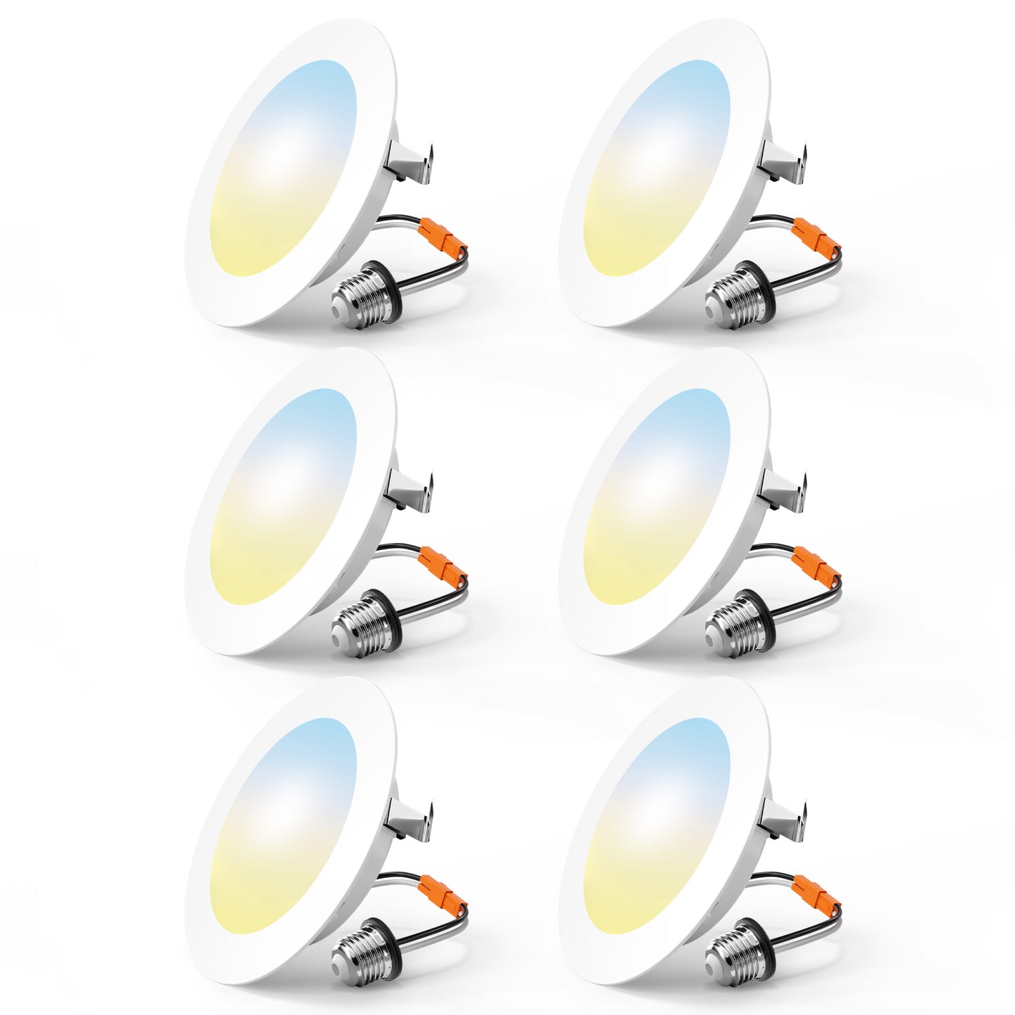FREELICHT 4 Inch Retrofit LED Recessed Lighting, Selectable 5CCT, Dimmable Flat LED Can Lights, 7W, 700LM, ETL & FCC, White