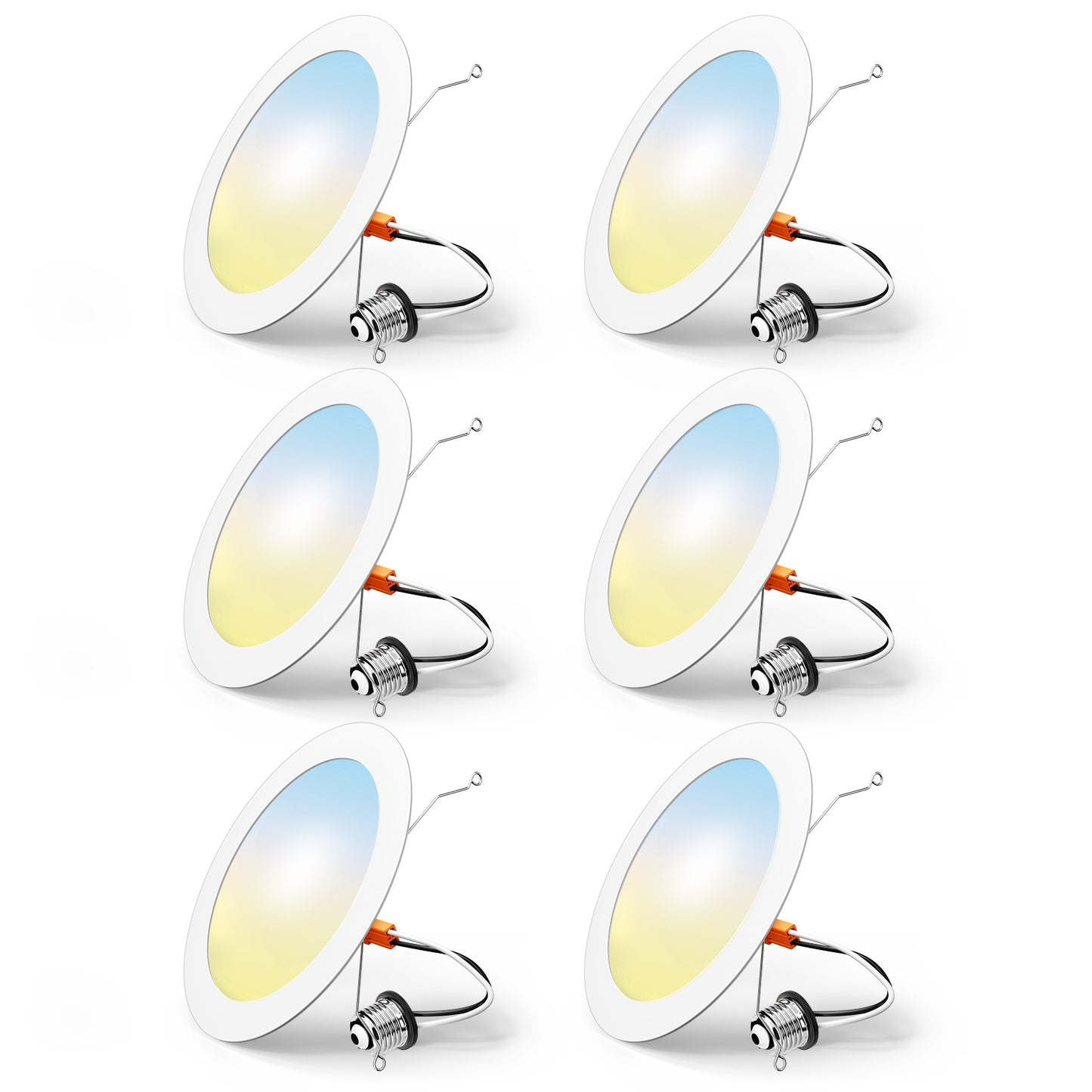 FREELICHT Retrofit LED Recessed Lighting 6 Inch, Selectable 2700K/3000K/4000K/5000K/6000K, Dimmable Flat LED Can Lights, 10W=110W, 1000LM, IC & Damp Rated, ETL & FCC